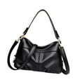 thumbnail image 4 of Bolso de hombro de Cuero para mujer jinwen moderno gran capacidad portátil informal versátil Negro, 4 of 8