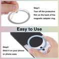 thumbnail image 3 of 3Pcs Magnetic Adapter Ring, Magnetic Wireless Charger Conversion Kit, Blue, 3 of 8