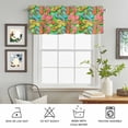 thumbnail image 6 of Kitchen Valances for Window, Summer Swimming Pool Slippers Light Filtering Rod Pocket Valance Curtain, Blue Pink Green Short Curtains Window Topper for Bedroom Bathroom Living Room 54x18in, 6 of 9