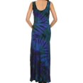 thumbnail image 2 of Sakkas Dee Scoop Neck Tie Dye Sleeveless Long Dress - Royal Blue - OS, 2 of 4