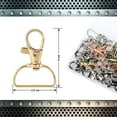 thumbnail image 2 of 40 Pieces Swivel Clasps Lanyard Snap Hooks with D Rings, Metal Keychain Clip Hook Lobster Claw Clasp for Purse Hardware Sewing Jewelry DIY Craft Project (Black, 25 mm), 2 of 14