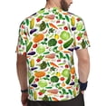thumbnail image 2 of Wukai Vegetables2 Print Men's Short-Sleeved Mesh T-Shirt,Quick-Dry Short Sleeve Workout T-Shirt-, 2 of 8