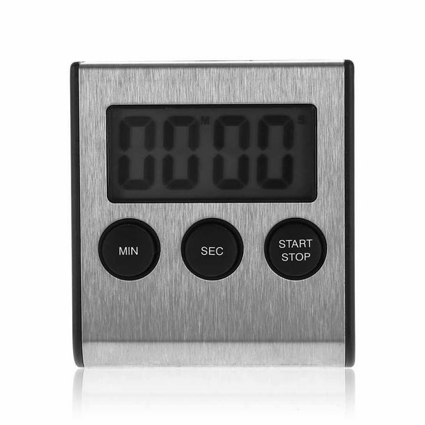 Digital Kitchen Timer, Stainless Steel, Super Strong Back