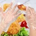thumbnail image 2 of OUSITAID Valeur 500 Pièces Gants de Protection Jetables en Plastique Sans Latex Transparents Sécurité Personnelle, 2 of 8