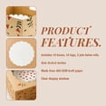 thumbnail image 3 of Cake Box with Window for 1 kg and half kg cakes, donuts, cookies, size - 8x8x5 inches, 400 GSM Kraft Paper with Tags and Jute Twine (10, Red, Small), 3 of 3