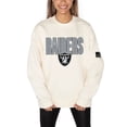 thumbnail image 2 of Women's Gameday Couture  Cream Las Vegas Raiders Premium Fleece Oversized Drop Shoulder Pullover Sweatshirt, 2 of 5