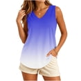 thumbnail image 2 of Molidfa Women's V-Neck Sleeveless Gradient Color Relaxed Fit Casual Cami Modern Summer Top, 2 of 5