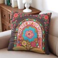thumbnail image 4 of Bohemian Flowers Pillow Covers Square Pillow Covers,Soft Pillow Cas Covers,linen Pillowcases Double-sided Printing for Sofa Couch Outdoor Decor,Decorative Set Of 2,20x20 Inches, 4 of 7