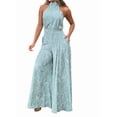 thumbnail image 2 of Combinaisons Habillées pour Femmes Soirée Invitée de Mariage Grande Taille Sans Manches Combinaisons Pantalon Grand Long Bleu G, 2 of 6