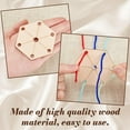 thumbnail image 3 of 24Pcs Weaving Cards 2.6x3 Inch Wood Loom Cards Handmade Weaving Tools Weaving Supplies Wood Tablet Weaving Cards Wood Tool for Knitting Loom Accessories PapayaWhip, 3 of 6
