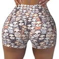 thumbnail image 2 of Salouo Watercolor cute slow loris Print Women's Athletic Shorts,Booty Shorts Biker Shorts High Waisted Elastic Workout Shorts for Yoga Gym Running Sports-Large, 2 of 8