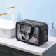 thumbnail image 3 of Matte Translucent Toiletry Bag ,with Handy Handle Makeup Cosmetic Organizer Bag Design With Wet And Dry Separation,black, 3 of 5