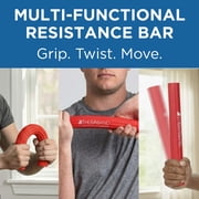 THERABAND FlexBar Resistance Bar, Light, Red Flex Therapy Bar for Physical Therapy, Wrist & Forearm Exercise Equipment, Non Slip Grip, Compact Design