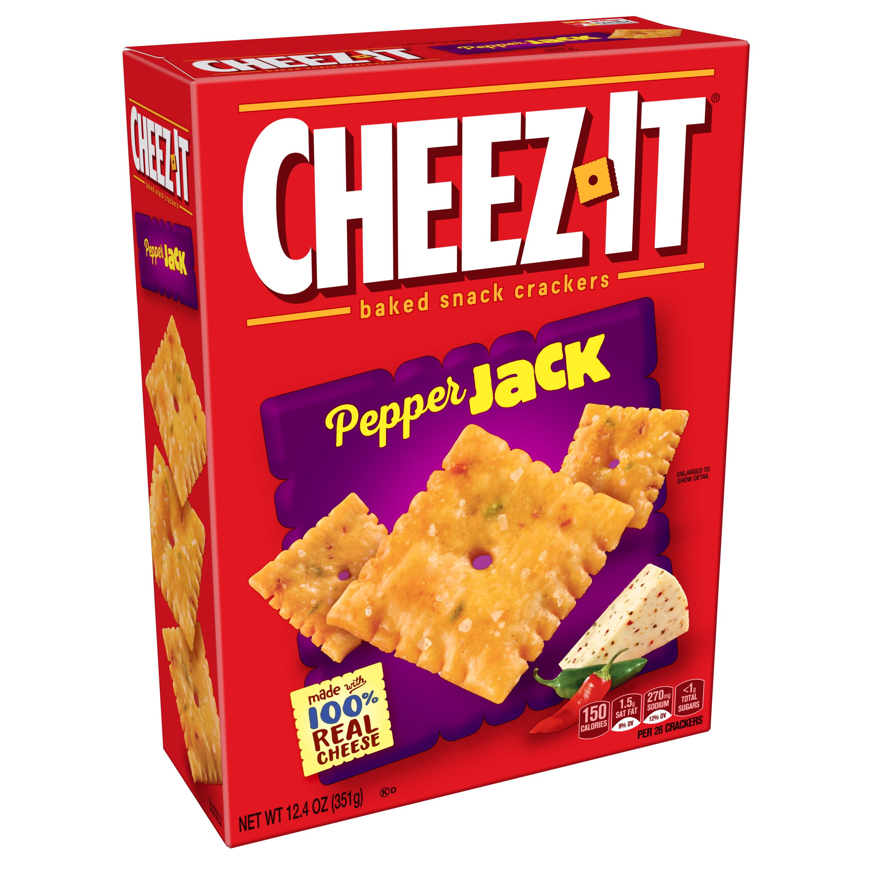 CheezIt Baked Pepper Jack Cheese Snack Crackers 12.4 oz.