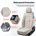 thumbnail image 4 of 2021 for Hyundai Kona Car Seat Cover, Black Car Seat Covers, Premium Leather 5 Piece Full Set Anti-Slip Lining Easy to Clean & Maintain, Airbag-Compatible, 4 of 9