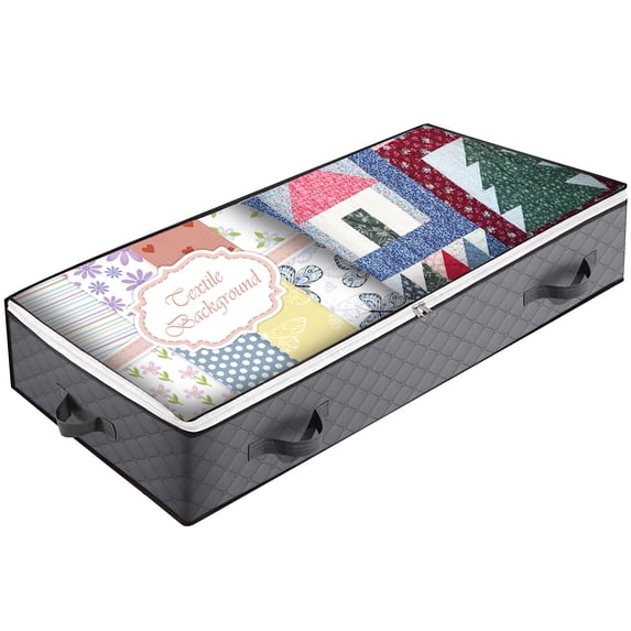 Under bed Storage Bag with Reinforced Handles, Large Capacity Breathable Non-woven Under the Bed Storage Bins for Blanket, Pillows, Comforters and Quilts