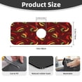 thumbnail image 2 of Logiee Hot Chili Print Kitchen Sink Splash Guard Faucet Mat for Splash Guard Behind Faucet Drip Catcher for Kitchen,Bathroom,Sink Mat,Dish Drying Mat,Bathroom-15" X 5.5", 2 of 7