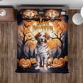thumbnail image 4 of Mummy Brittany Spaniel Happy Halloween with Pumpkins Bats Spooky Fun Quilt Bedding Set Brittany Dog Lover Gifts Idea 1 Blanket Bed Cover 2 Pillowcases - 00019, 4 of 5