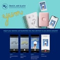 thumbnail image 5 of Fujifilm INSTAX Mini Link 2 Smartphone Printer (Soft Pink) Bundle with Instax Mini Twin Pack Film (20 Sheets), Photo Album, Sticker Frames & Bouquet Holder, Bluetooth Instant Photo Printer, 5 of 9