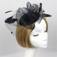 thumbnail image 6 of IDALL Fascinators Hats Tea Party Hats Women's Fascinators Hat Fashion Feathe Hat Cocktail Party Hat Hair Clip Headband Party Hats Fascinator Headband Black One Size, 6 of 7