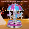WITALYMO Glittering LED Flashing Carousel Music Box with 3 Rotating ...
