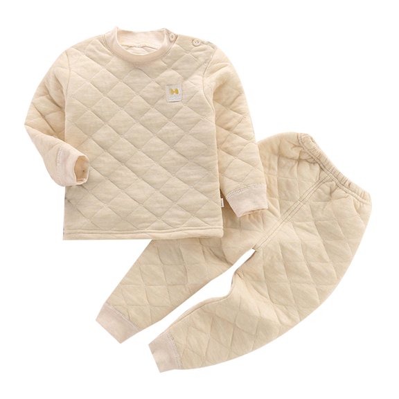 TJAZFJPA Newborn Outfit Girl Children's Warm Underwear Set Clip Cotton New Baby Warm Thickening Plus Cotton Undercoat Winter Children's Clothing 4th of July Toddler Girl Outfit