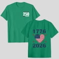 thumbnail image 4 of Duqingm Patriotic Shirts For Women American Flag Shirts Women 4th of July V-Neck Short Sleeve Patriotic T-Shirt Memorial Day Graphic Tee Independence Day Tops Green,3XL, 4 of 7