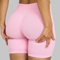 thumbnail image 2 of felwors Women's Seamless Scrunch Lifting Biker Shorts High Waisted Tummy Control for Yoga Workout Red for Size M, 2 of 7