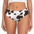thumbnail image 1 of Fotbe Brown Cow Calzones Estampados para Mujer – Ropa Interior de Algodón, Cómoda, Suave y Elástica-Large, 1 of 6