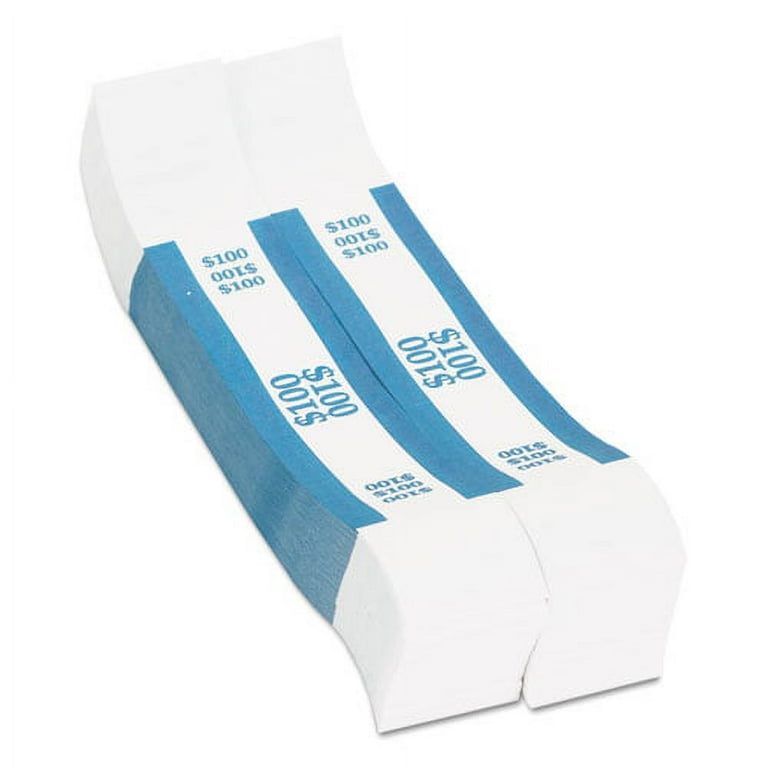 Currency Straps, Blue, $100 in Dollar Bills, 1000 Bands/Pack Currency Straps, Blue, $100 in Dollar Bills, 1000 Bands/Pack