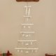 thumbnail image 5 of Adornos navideños, regalos navideños, escalera de árbol de Navidad de pared blanca, mini decoración colgante iluminada, adornos de pared de madera, 5 of 6