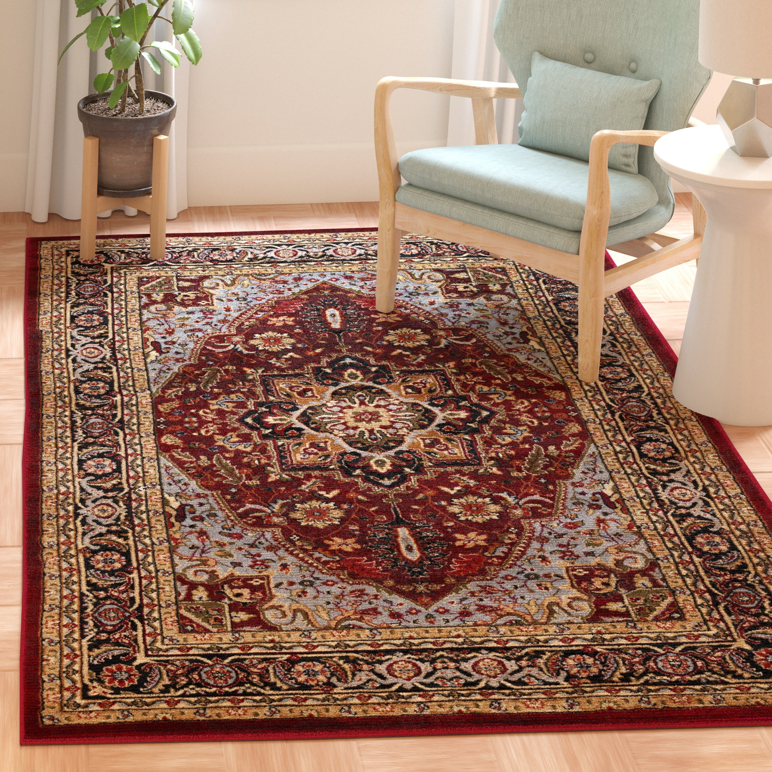 Safavieh Lyndhurst Miranda Floral Area Rug, Red/Black, 2' x 3'