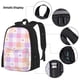 thumbnail image 3 of Fotbe Heart Buffalo Plaid Set Escolar 3 en 1 para Niños - Mochila Duradera con Lonchera Aislante y Estuche para Lápices - Mochila Escolar para Niños y Niñas, 3 of 7