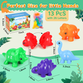 thumbnail image 5 of UUSUOO ABC Dinosaur Alphabet Match Game,13 PCS Montessori Double-Sided Dinosaur Toys Match Letter with Uppercase Lowercase, Fine Motor Toys for Toddlers 1-3, Birthday Gifts Educational Learning Toys, 5 of 7