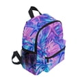 thumbnail image 2 of FORMRS School Backpack with Front Zippered Pocket 12" Student Travel Daypack, Purple Starfish Pattern, 2 of 6