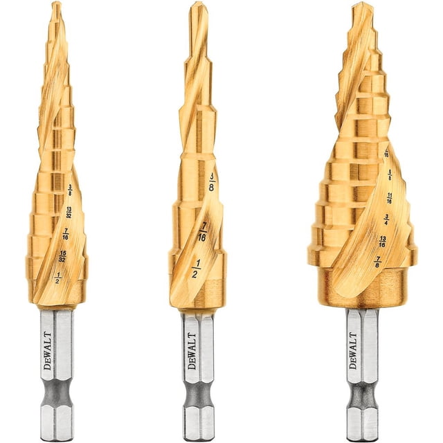 Brocas DeWalt 3 Pzs Titanio 1/8 A 1/2 3/16 A 1/2 3/16 A 7/8