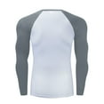 thumbnail image 2 of Dovford Mens Raglan Long Sleeve T Shirt Color Block Baseball Jersey Muscle Gym Workout Athletic Shirts Casual Tee Top, 2 of 4