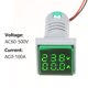 thumbnail image 5 of Voltímetro Irfora Mini cuadrado digital voltímetro amperímetro voltímetro amperímetro voltímetro doble pantalla LED medidor indicador de voltaje y corriente Monitor AC Panel Meter AC60-500V AC0-100A Irfora Voltímetro, 5 of 7