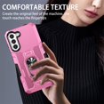 thumbnail image 2 of Allytechgroup for Samsung Galaxy A55 Case with Stand, [Built-in Kickstand] Support Magnetic Car Phone Mount Military Grade Drop Protection Phone Case for Samsung Galaxy A55, Pink, 2 of 10