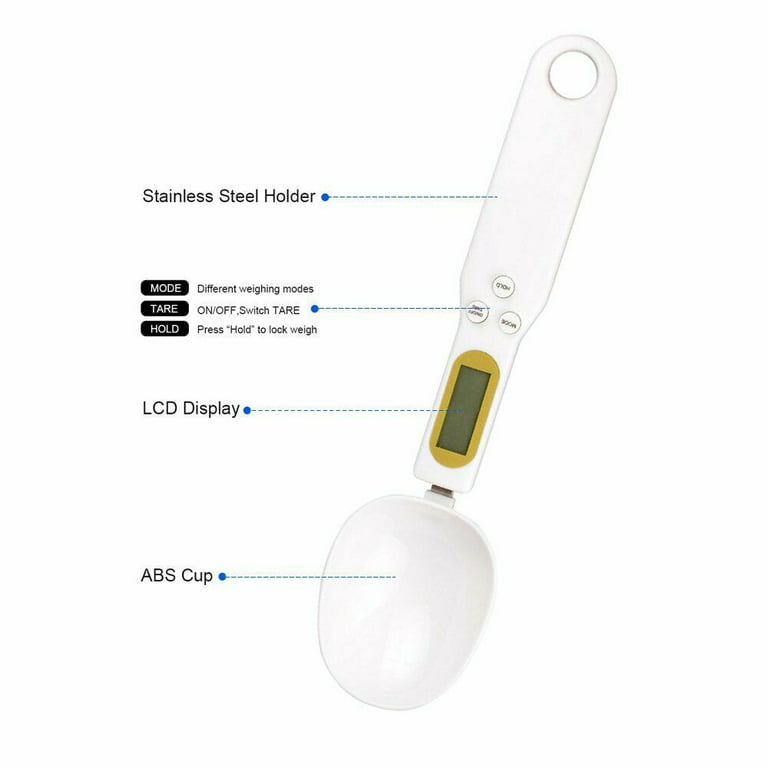 Stainless Steel White Electronic Kitchen Digital Spoon Weighing