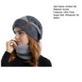 thumbnail image 7 of Naierhg Women Autumn Winter Hat Scarf Set Windproof Cold Prevention Soft Thick Fleece Lined Scarf Beanie Hat for Winter Khaki, 7 of 7
