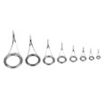 thumbnail image 2 of 75pcs Stainless Steel 8 Sizes Fishing Rod Guides Tips Eye Ring Sea Fishing Pole Line Guide, 2 of 10