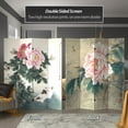 thumbnail image 2 of Oriental Furniture 6 Feet Tall Double Sided Doves and Peonies Canvas Room Divider, 2 of 7