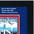 thumbnail image 6 of 12x22 Frame for Newspapers (Black) | Acid Free Blue on Red Double Photo Mat, 6 of 7