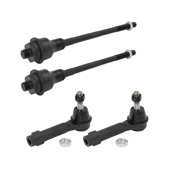 Front Tie Rod End Set 4 Piece - Compatible with 1999 - 2006 GMC Sierra 1500 2000 2001 2002 2003 2004 2005