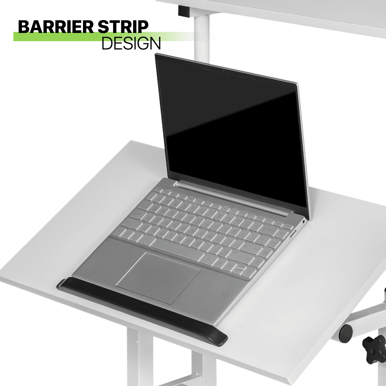 Magshion Lifting Computer Desk W/ Monitor Shelf, Adjustable Height Laptop Desk with Tilting Table for Standing or Sitting, White