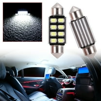 Unique Bargains LED Dome Light Bulbs 2835 Chip 8 LED for Car Dome Light Interior Lights License Plate Light 36mm White Map Light Bulb 2 Pcs