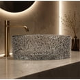 thumbnail image 6 of Stadium 16" Light Black Tempered Glass Circular Bathroom Vessel Sink, 6 of 6
