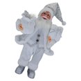thumbnail image 1 of Injueey Snowman Santa Claus Doll Ornament Decoration Statue Table Decor Indoor Desk Kits de decoración para fiestas Blanco plateado 17x30cm, 1 of 6