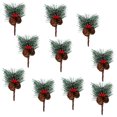 thumbnail image 3 of Artificial Pine Cone Christmas Picks Simulation Berry 10pcs PVC DIY Florist Decoration Mini Home Decor Pendant, 3 of 5